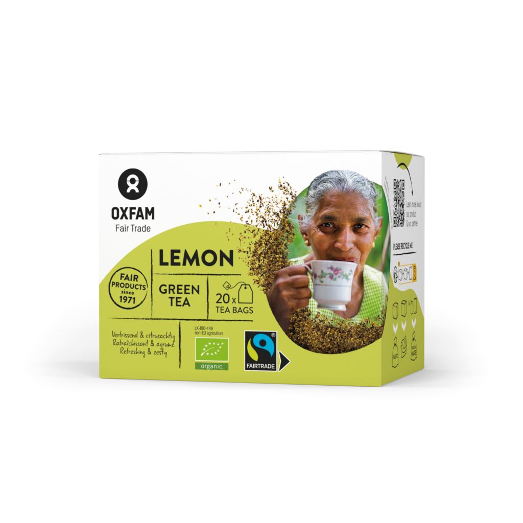 Voorkomen Heerlijk Kust BIO Groene thee citroen 1,8 g x 20 | Oxfam Fair Trade